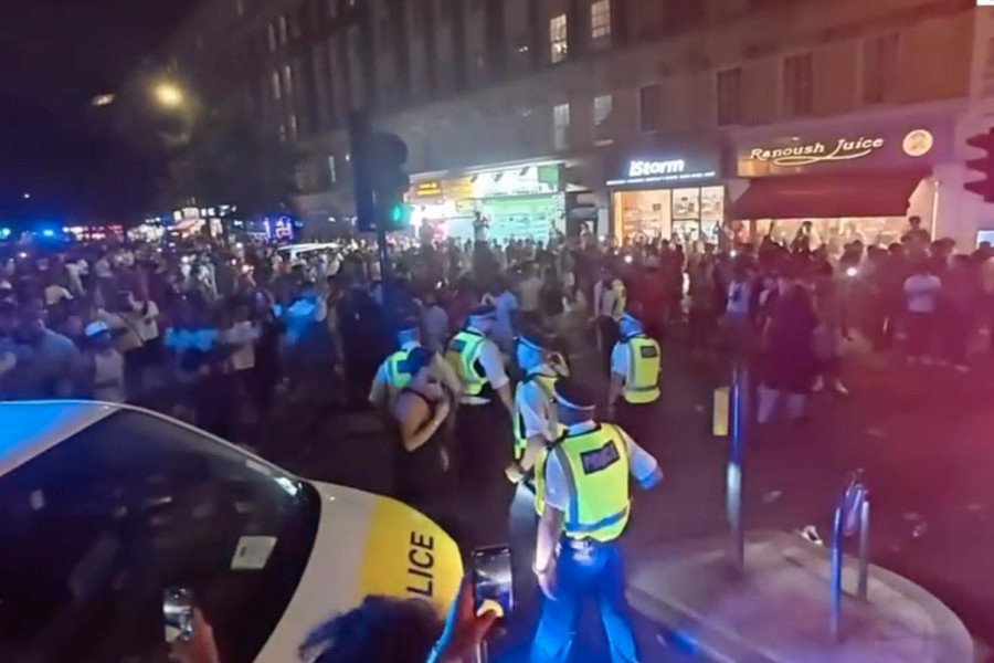 Four arrested after violent disorder following World Cup celebrations in London