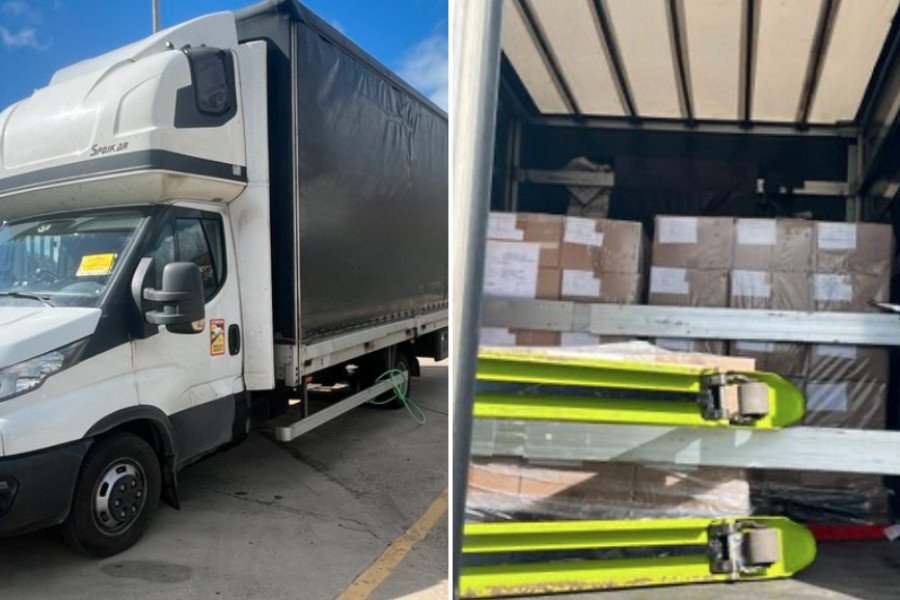 Wiltshire DVSA check stops van overloaded by nearly two tonnes