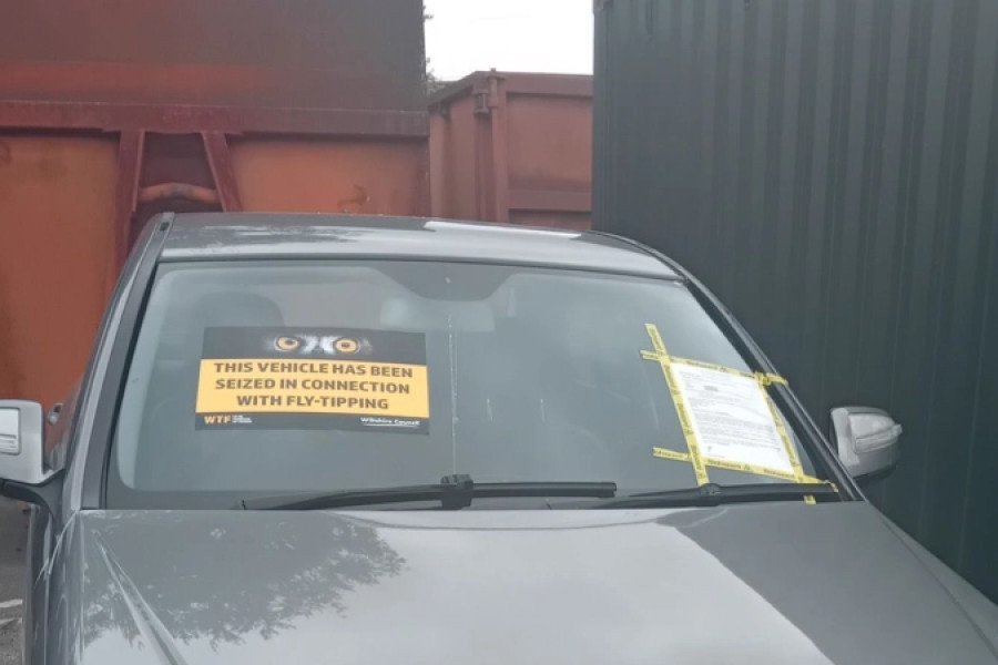 Fly-tippers vehicle seized and set for public display before being crushed