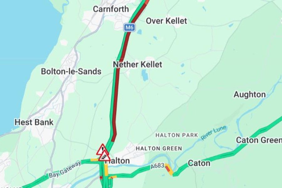 M6 crash near Lancaster causes major delays for drivers